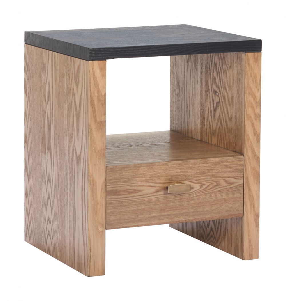 Zuo Modern Natt One Drawer Wooden Side Table
