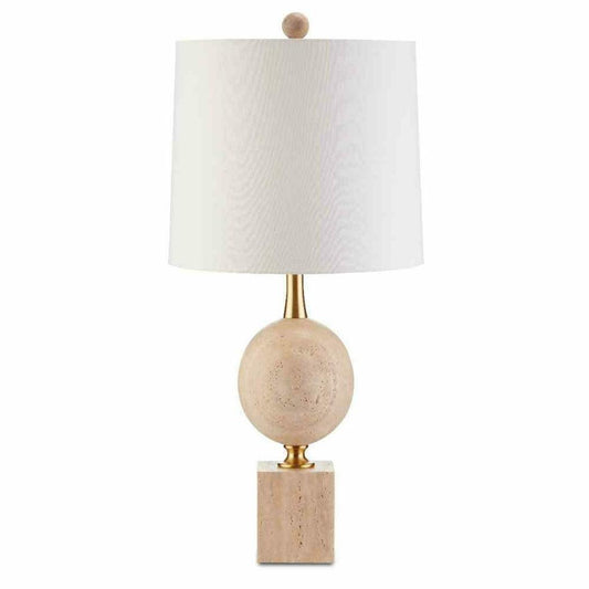 Natural Beige Antique Brass Adorno Table Lamp Table Lamps Sideboards and Things By Currey & Co