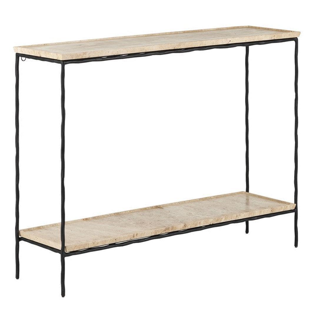 Natural Black Boyles Console Table Hiroshi Koshitaka Collection Console Tables Sideboards and Things By Currey & Co