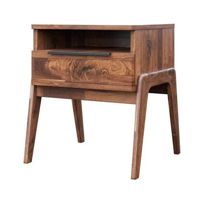 Natural Brown Solid Wood Remix Nightstand - LOOMLAN - LH Imports - Nightstands