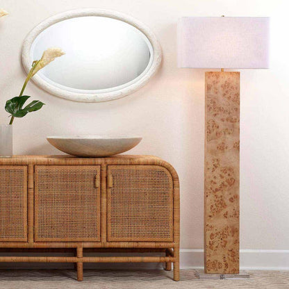 Natural Burl Wood 63" Parallel Floor Lamp Floor Lamps Sideboards and Things By Jamie Young