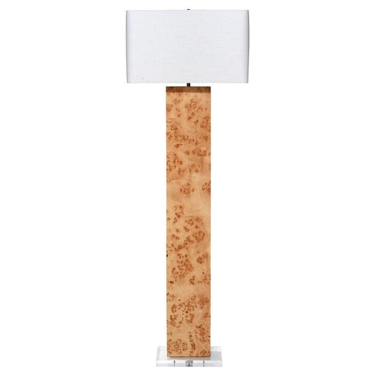 Natural Burl Wood 63" Parallel Floor Lamp Floor Lamps Sideboards and Things By Jamie Young
