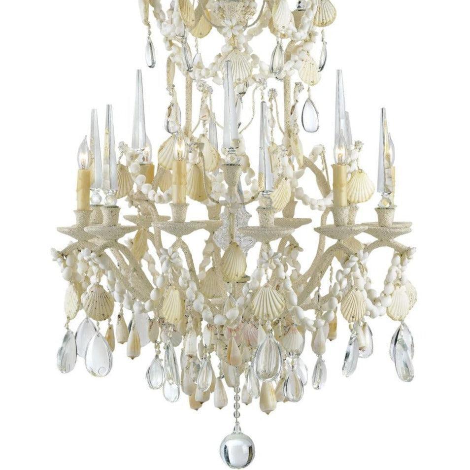 Natural Crushed Shell Buttermere Chandelier Chandeliers Sideboards and Things By Currey & Co