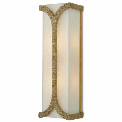 Natural Dark Gold Leaf Carthay Wall Sconce Wall Sconces Sideboards and Things By Currey & Co