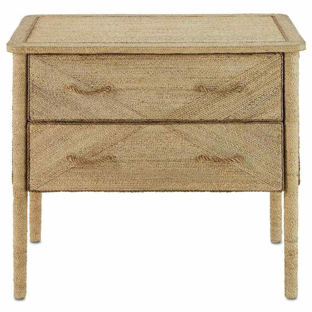 Natural Kaipo Two Drawer Chest Accent Cabinet Accent Cabinets Sideboards and Things By Currey & Co