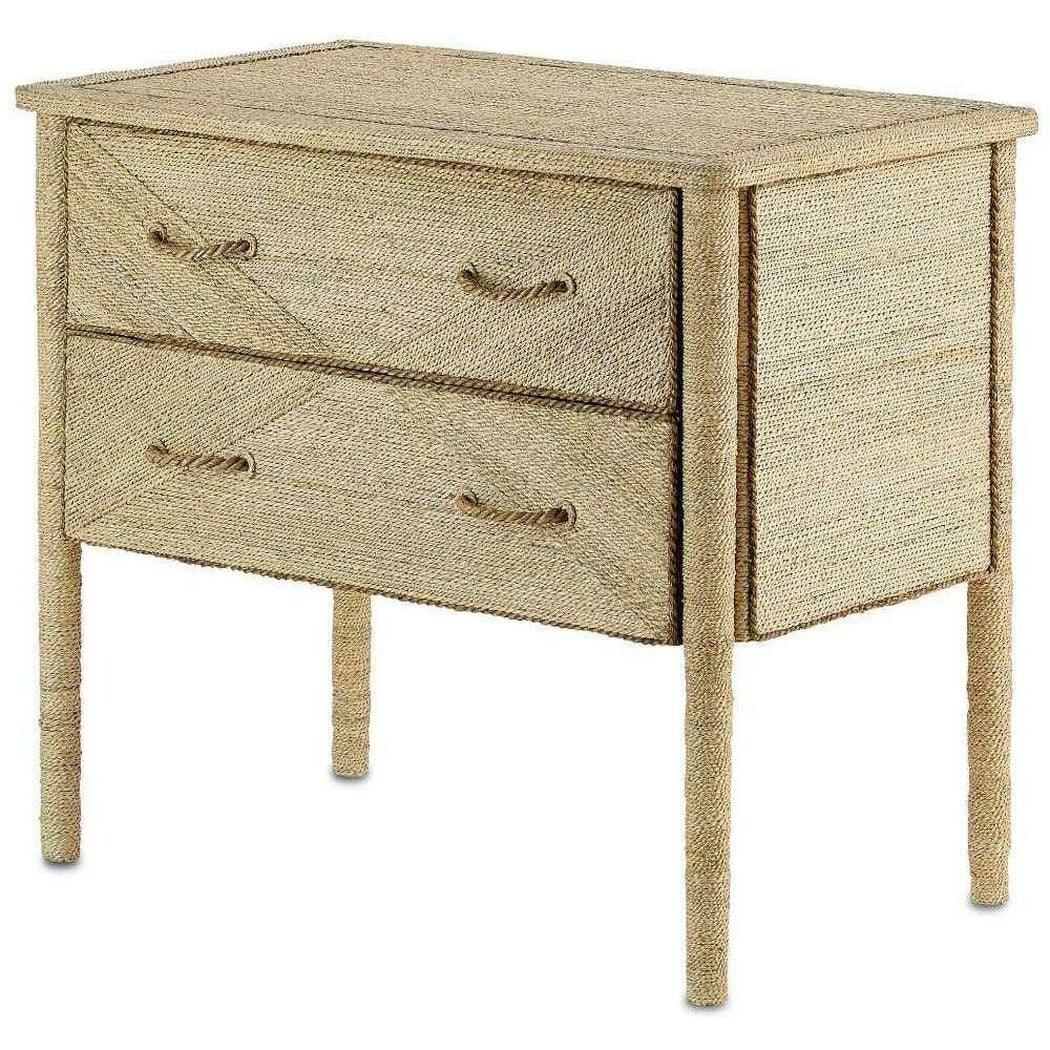 Natural Kaipo Two Drawer Chest Accent Cabinet Accent Cabinets Sideboards and Things By Currey & Co