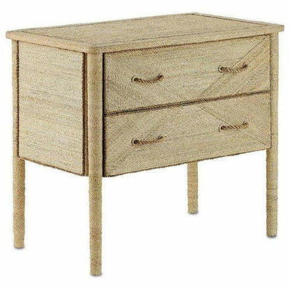 Natural Kaipo Two Drawer Chest Accent Cabinet Accent Cabinets Sideboards and Things By Currey & Co