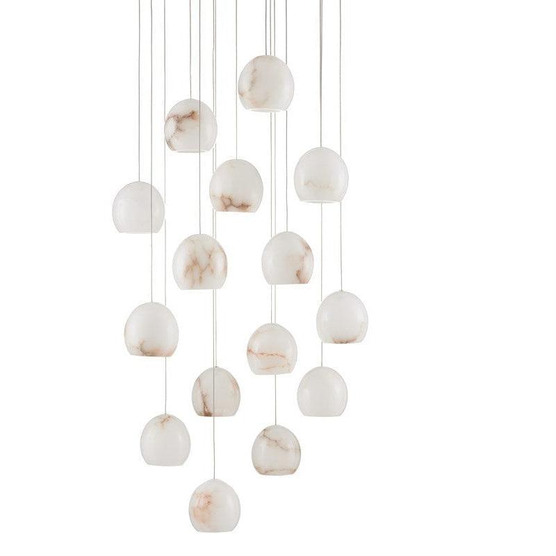 Natural Lazio Round 15-Light Multi-Drop Pendant Pendants Sideboards and Things By Currey & Co