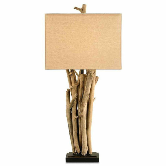 Natural Old Iron Driftwood Table Lamp Table Lamps Sideboards and Things By Currey & Co