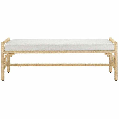 Natural Olisa Pearl Bench Bedroom Benches Sideboards and Things By Currey & Co