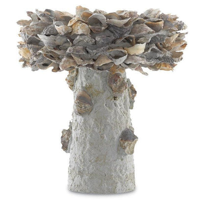 Natural Oyster Shell Small Bird Bath Outdoor Accessories Sideboards and Things By Currey & Co