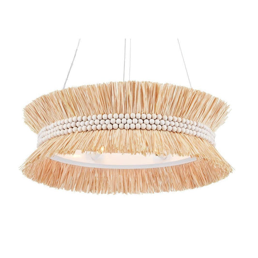 Natural Raffia Seychelles Chandelier Chandeliers Sideboards and Things By Currey & Co