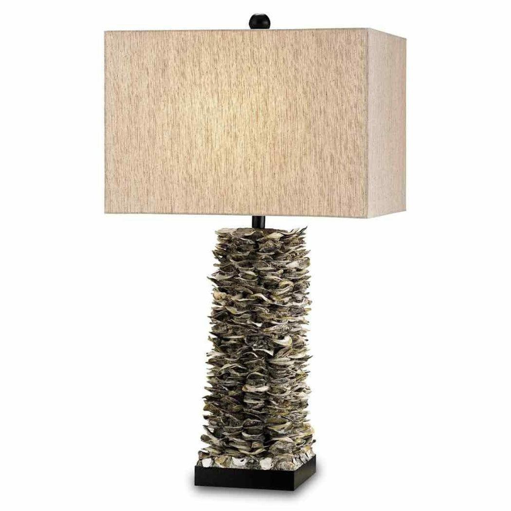 Natural Satin Black Villamare Table Lamp Table Lamps Sideboards and Things By Currey & Co