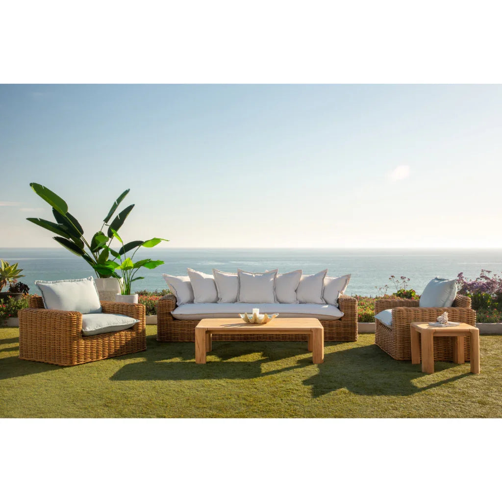 Natural Teak Outdoor Coffee Table -- view 2