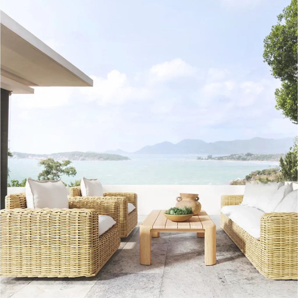 Natural Teak Outdoor Coffee Table -- view 3