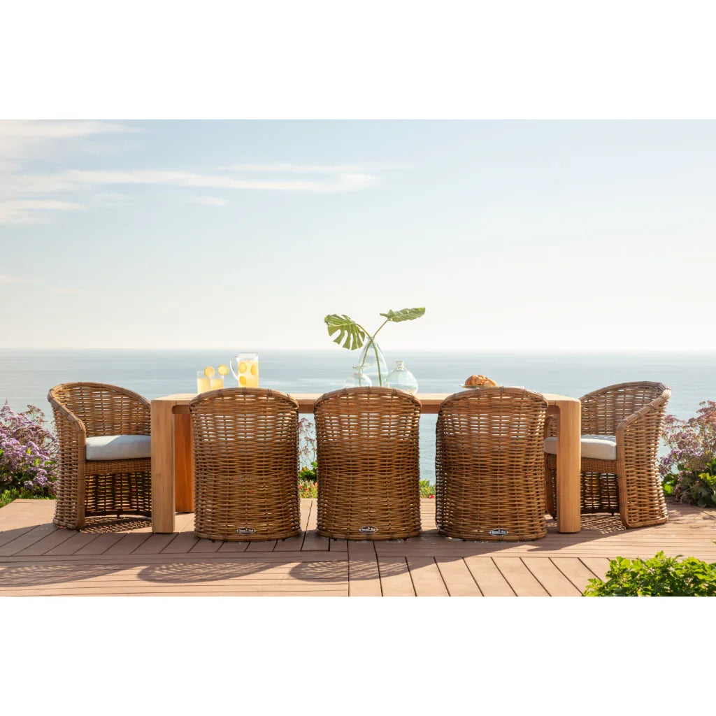 Natural Teak Outdoor Dining Table -- view 2