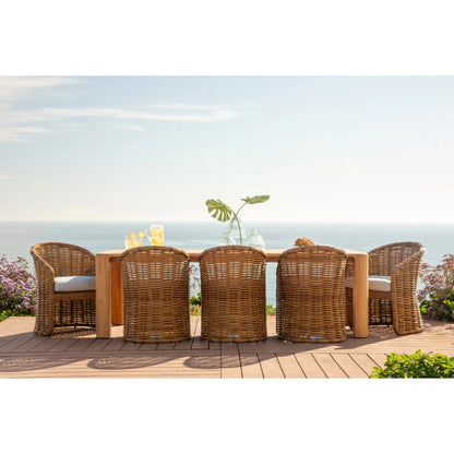 Natural Teak Outdoor Dining Table -- view 2