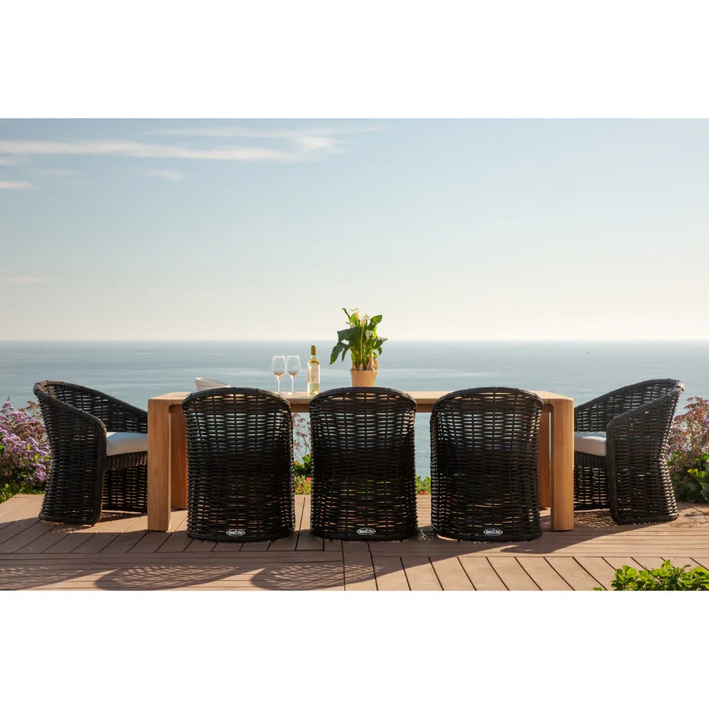 Natural Teak Outdoor Dining Table -- view 3