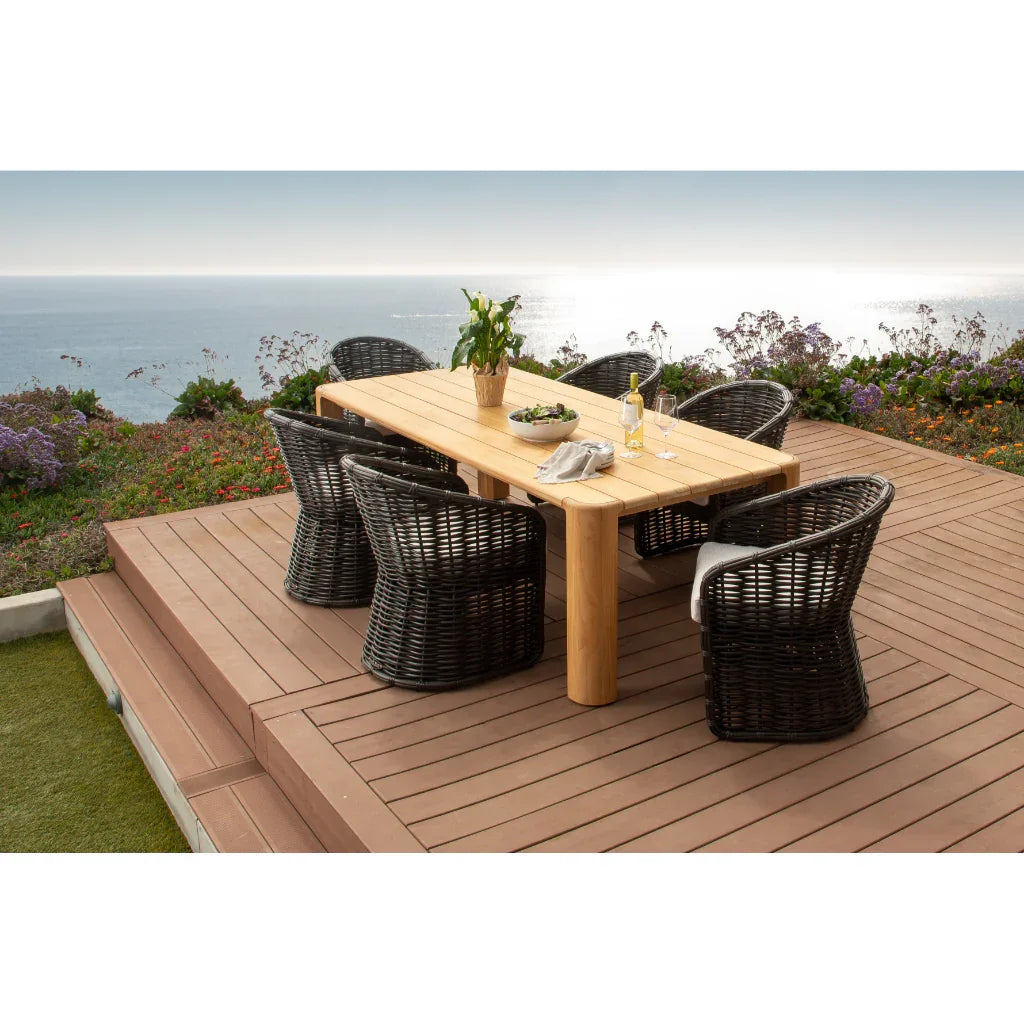 Natural Teak Outdoor Dining Table -- view 5