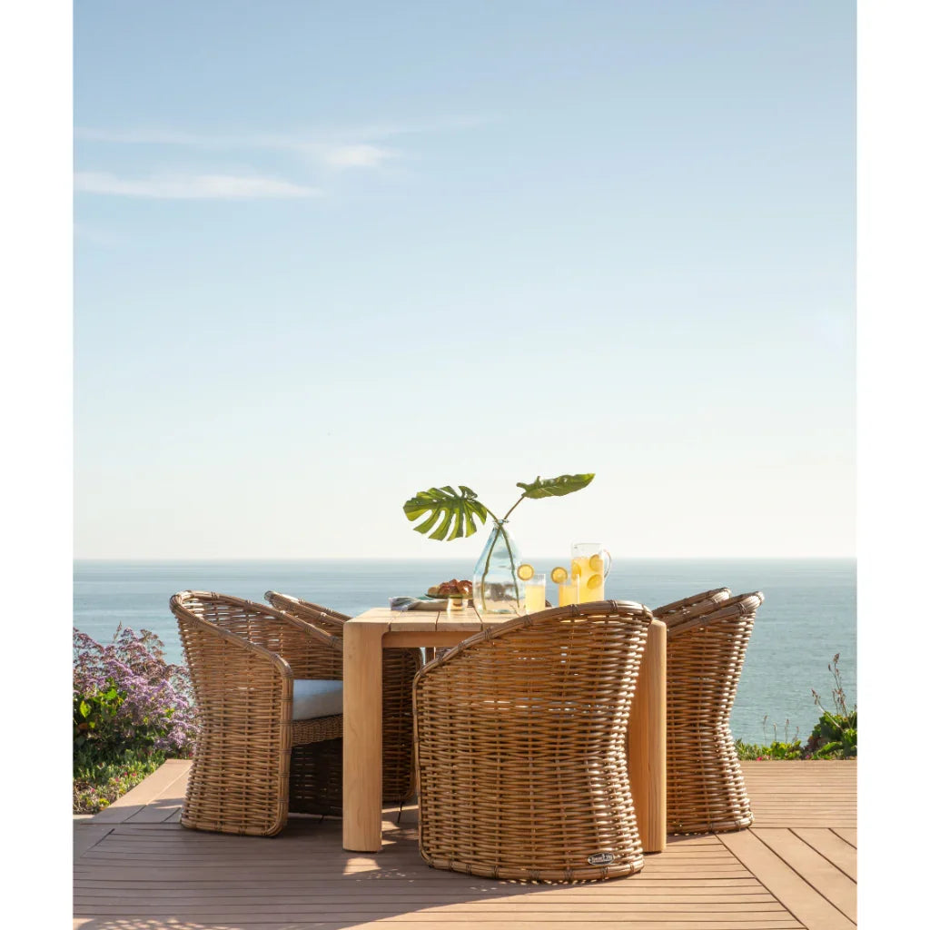 Natural Teak Outdoor Dining Table -- view 8