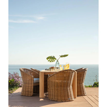 Natural Teak Outdoor Dining Table -- view 8