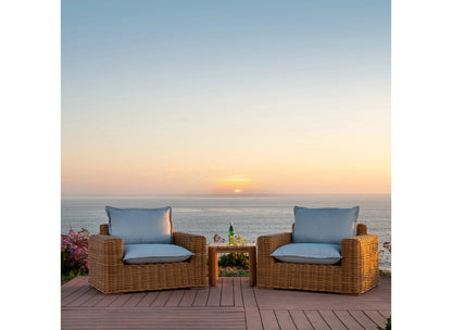 Natural Teak Rectangular Outdoor End Table -- view 4