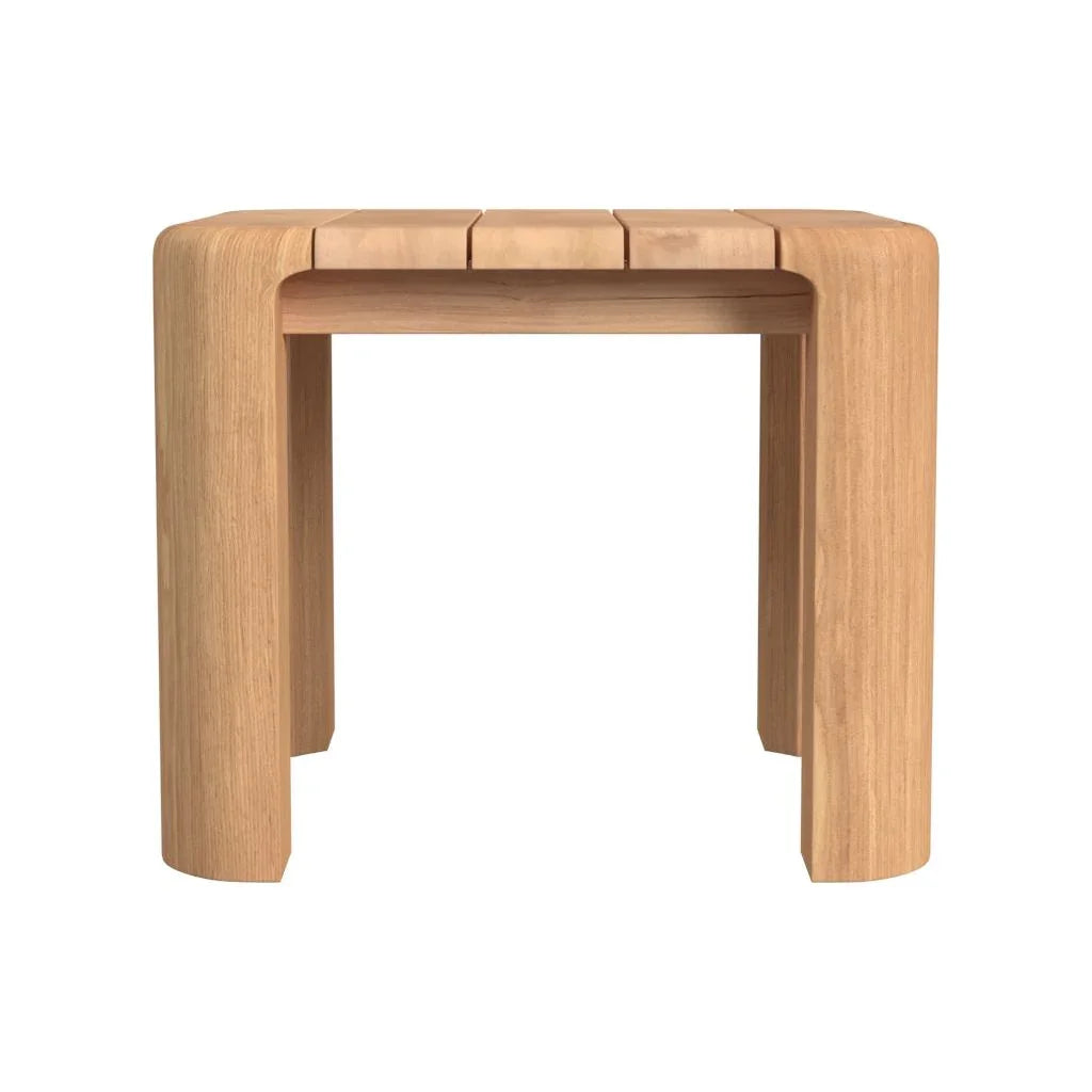 Natural Teak Rectangular Outdoor End Table -- view 6