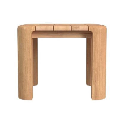 Natural Teak Rectangular Outdoor End Table -- view 6