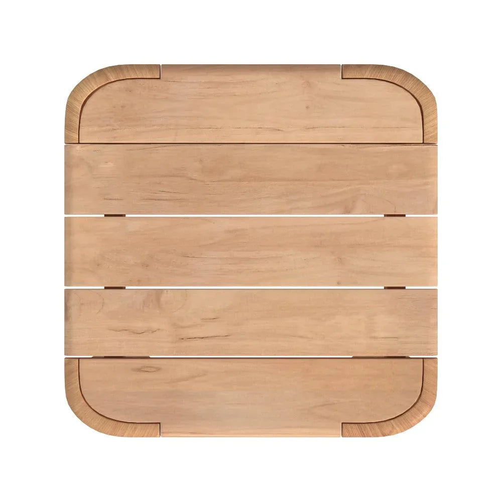 Natural Teak Rectangular Outdoor End Table -- view 7