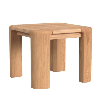 Natural Teak Rectangular Outdoor End Table
