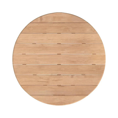 Natural Teak Round Outdoor Dining Table -- view 7