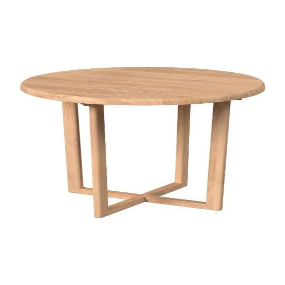 Natural Teak Round Outdoor Dining Table