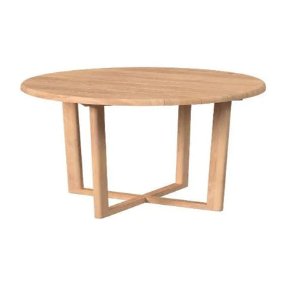 Natural Teak Round Outdoor Dining Table