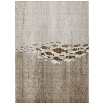 Addison Rugs Nautical Brown Washable Indoor-Outdoor Rug