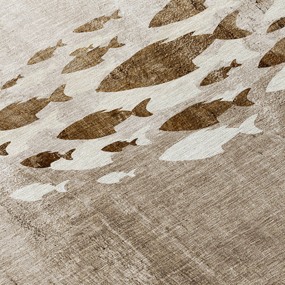 Addison Rugs Nautical Brown Washable Indoor-Outdoor Rug