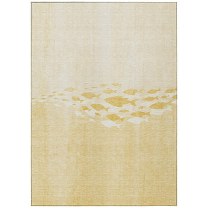 Addison Rugs Nautical Gold Washable Indoor-Outdoor Rug