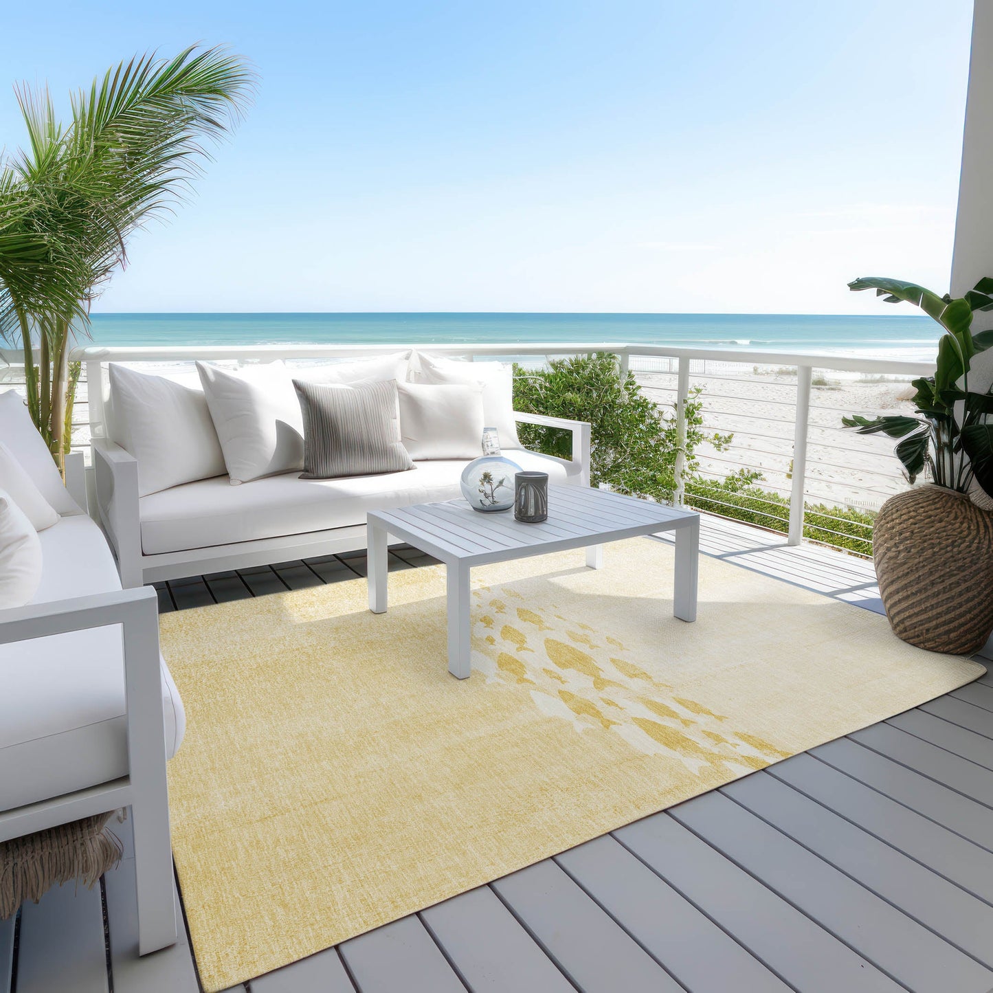 Addison Rugs Nautical Gold Washable Indoor-Outdoor Rug