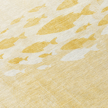 Addison Rugs Nautical Gold Washable Indoor-Outdoor Rug