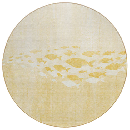 Addison Rugs Nautical Gold Washable Indoor-Outdoor Rug