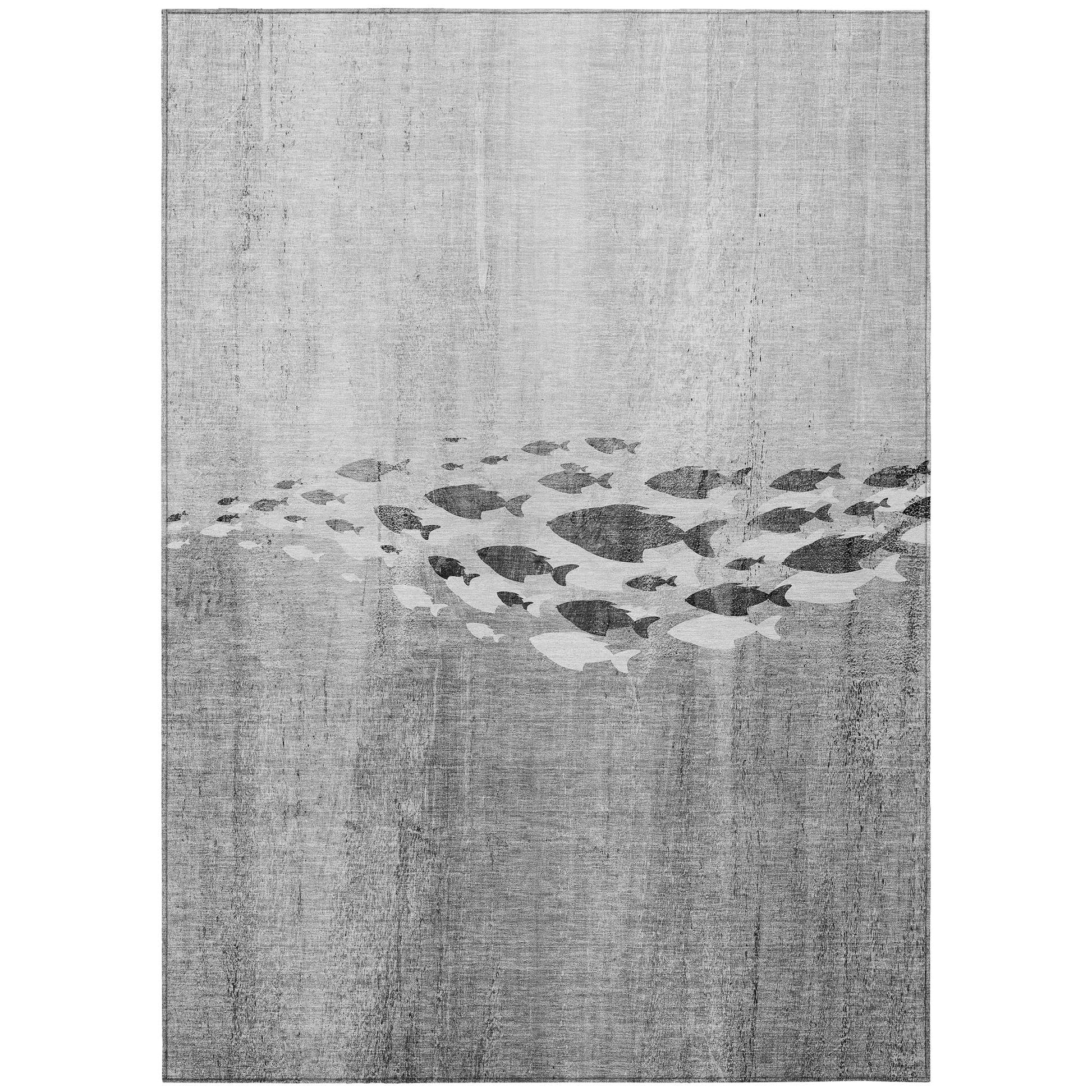 Addison Rugs Nautical Grey Washable Indoor-Outdoor Rug