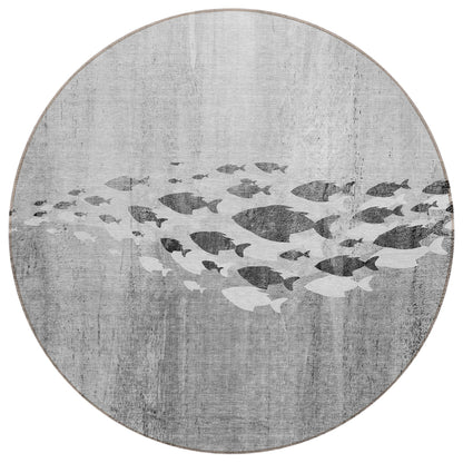 Addison Rugs Nautical Grey Washable Indoor-Outdoor Rug