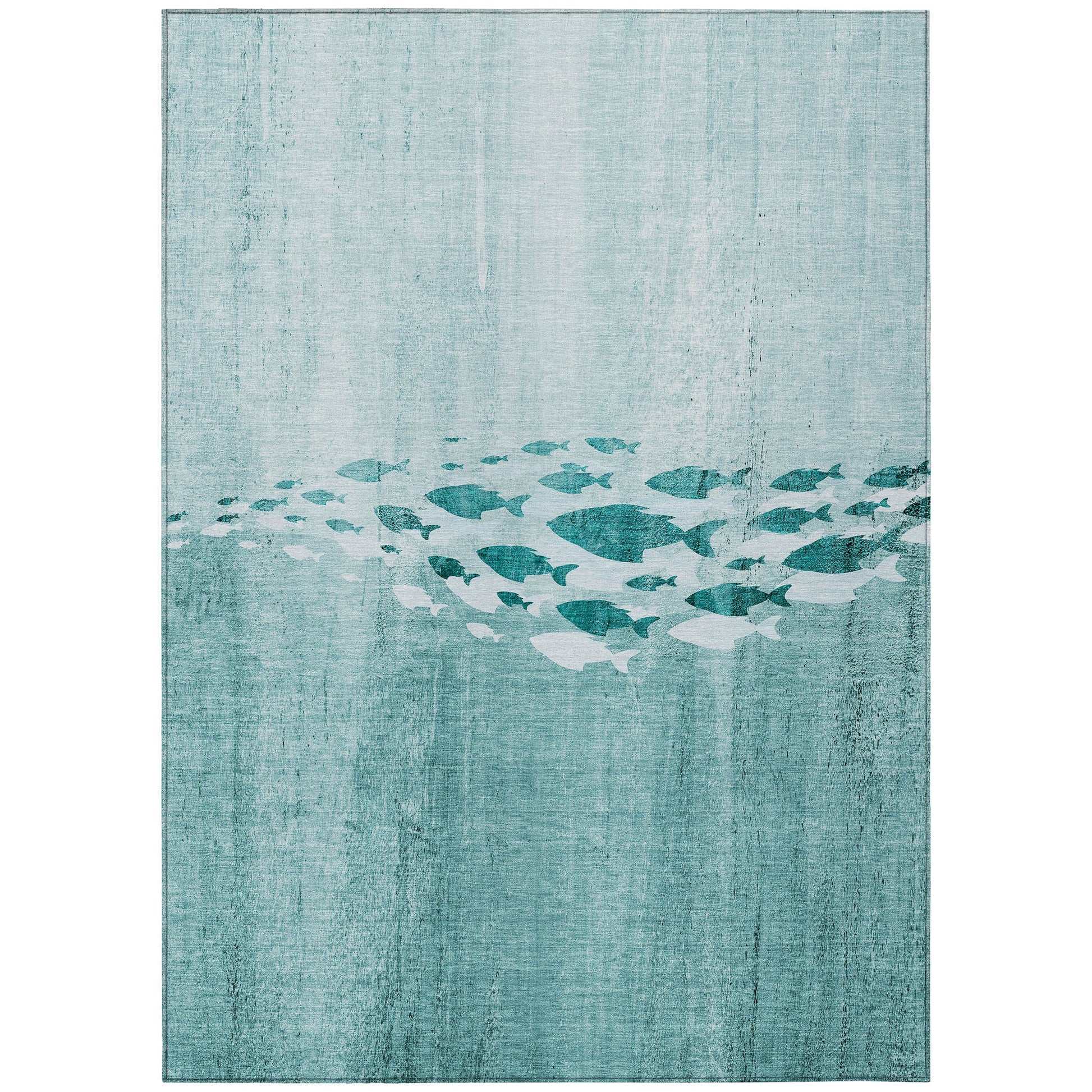 Addison Rugs Nautical Teal Washable Indoor-Outdoor Rug