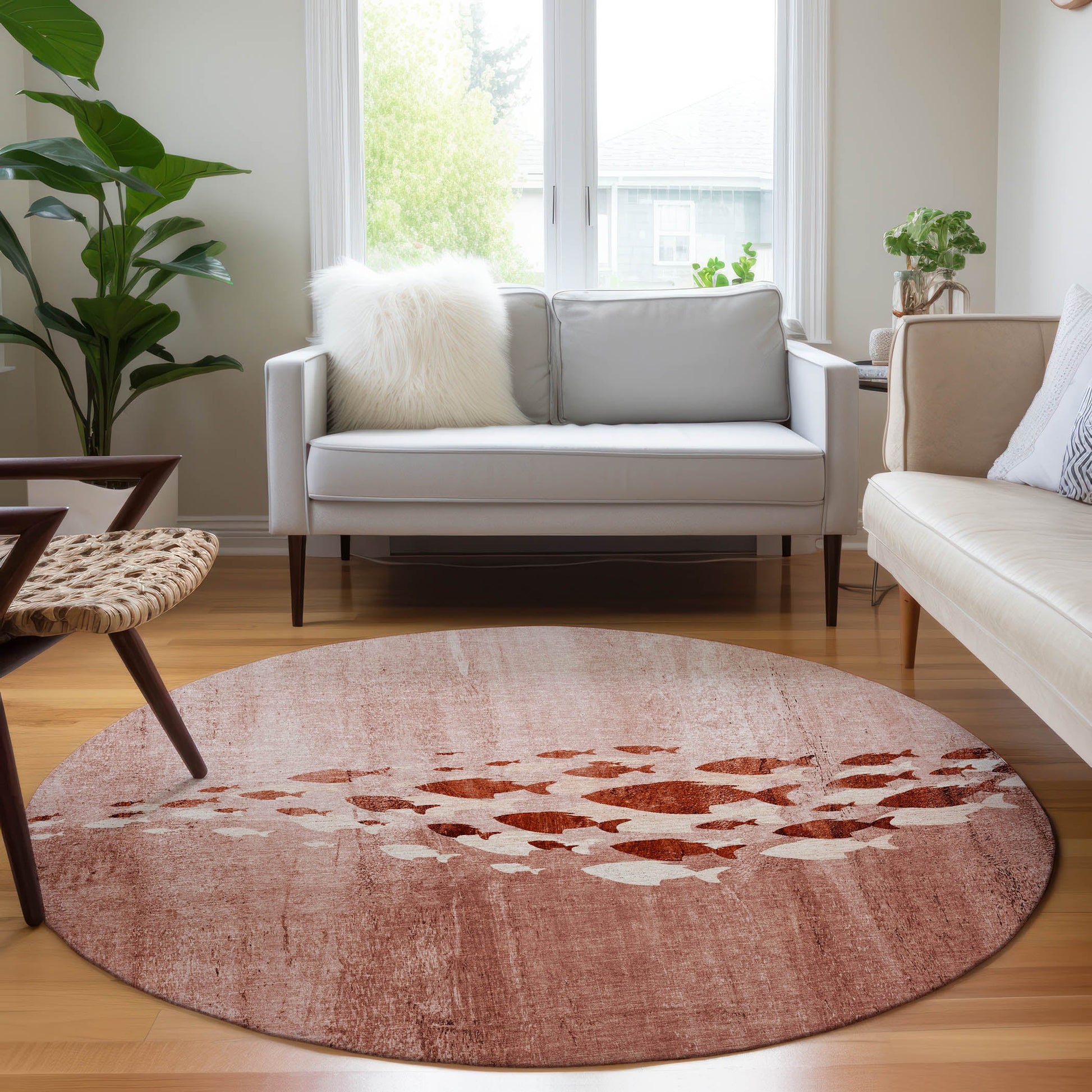 Addison Rugs Nautical Terracotta Washable Indoor-Outdoor Rug