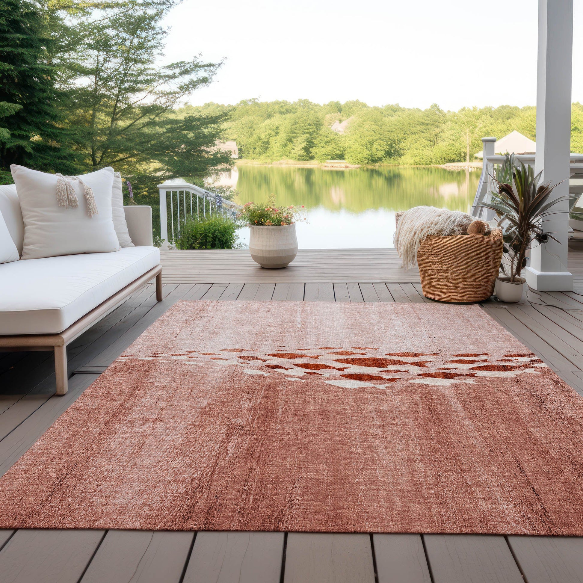 Addison Rugs Nautical Terracotta Washable Indoor-Outdoor Rug