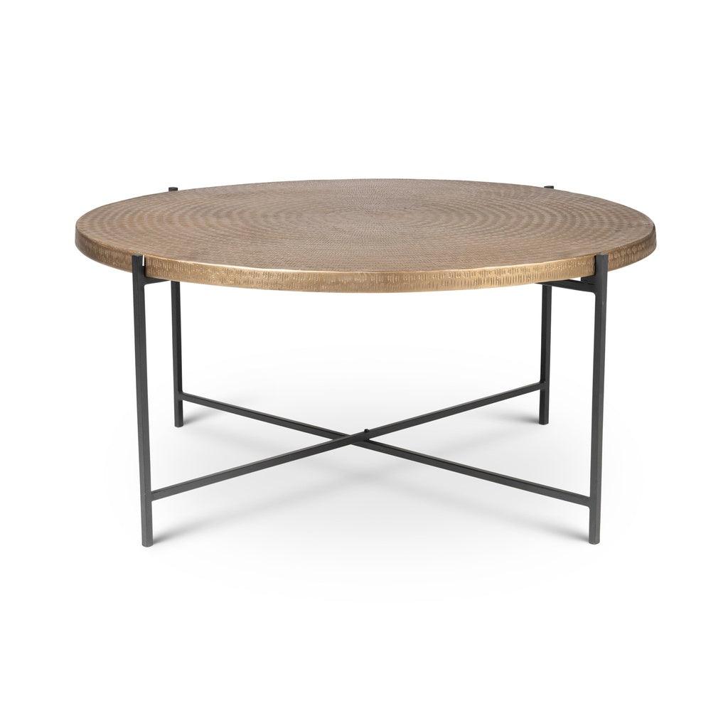 Urbia Navi Reclaimed Cast Aluminum Round Coffee Table