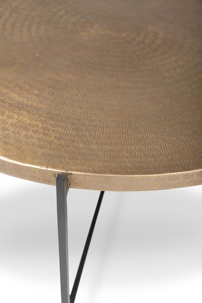 Urbia Navi Reclaimed Cast Aluminum Round Coffee Table