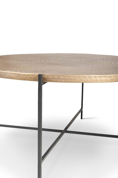 Urbia Navi Reclaimed Cast Aluminum Round Coffee Table