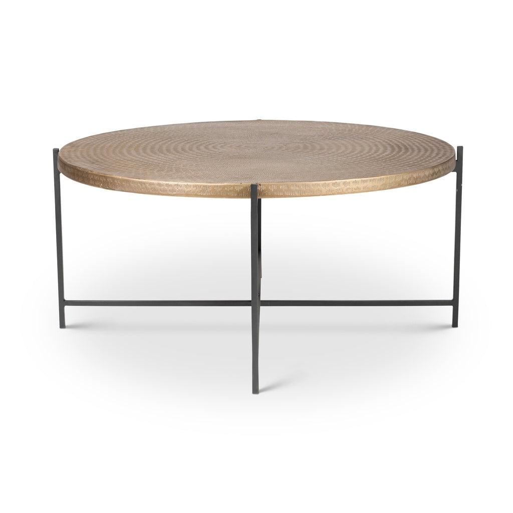Urbia Navi Reclaimed Cast Aluminum Round Coffee Table