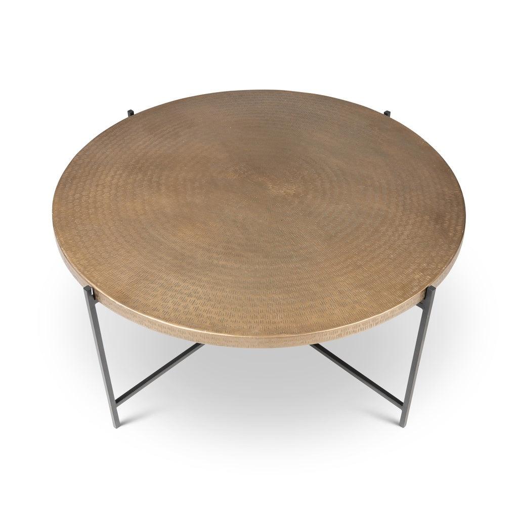 Urbia Navi Reclaimed Cast Aluminum Round Coffee Table