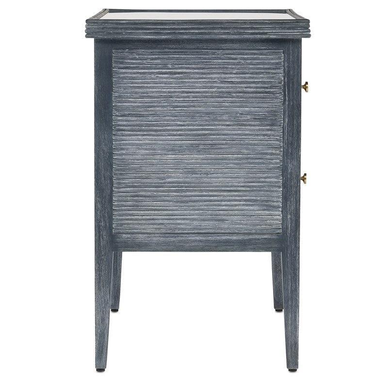 Navy Brushed Brass Chest Barry Goralnick Collection Accent Cabinets Sideboards and Things By Currey & Co